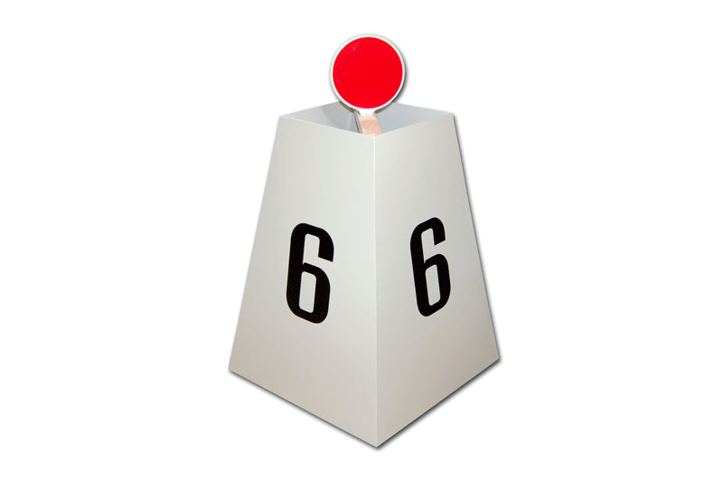 Piramide segna corsia numerata, di acciaio verniciato S02202