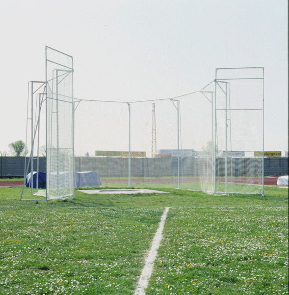 Gabbia di protezione per lancio del disco (e martello) di acciaio zincato, altezza mt 7 S02332