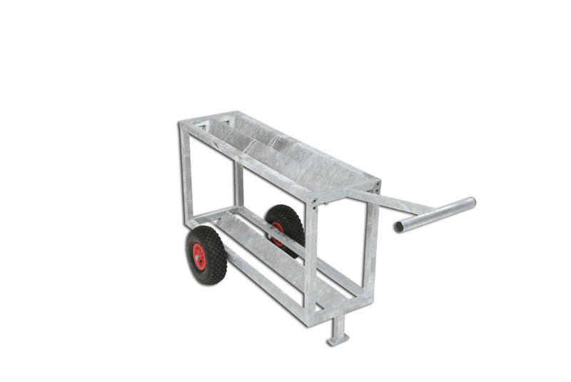 Carrello porta palle getto in acciaio zincato, mobile su ruote S02508