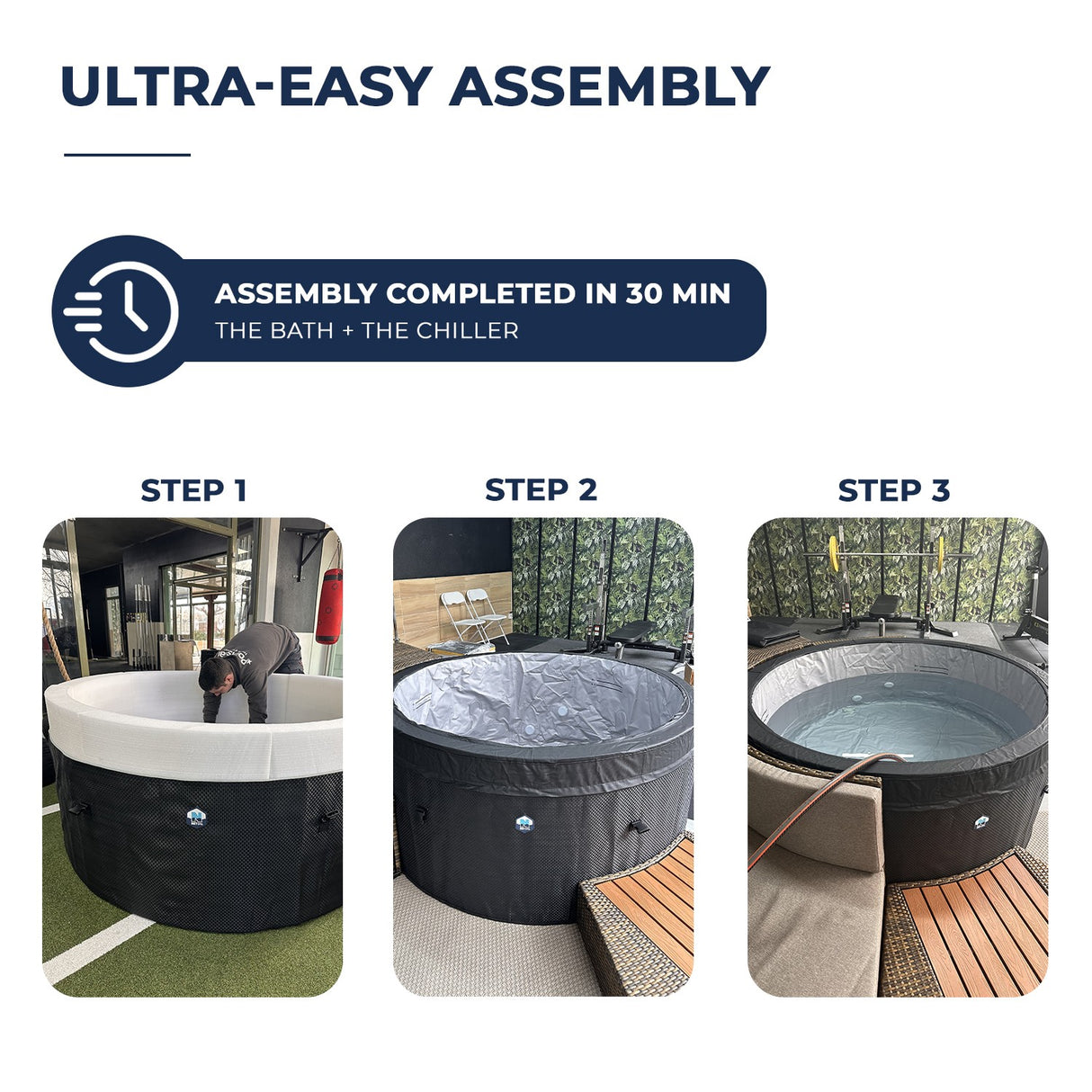 Vasca idromassaggio gonfiabile Ghiaccio 4 posti Pompa di calore da 5kw SP-ICE140/S5