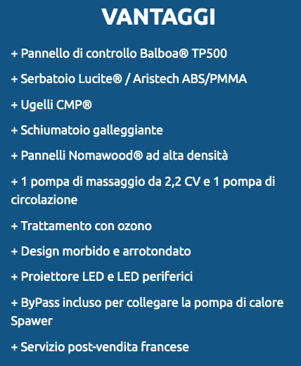 Spa Netspa Celtic 4 - 3 posti - 216x160x93 cm - Copertura inclusa - Con pompa di calore Poolex O'spa 5KW SP-HLCE4-PK