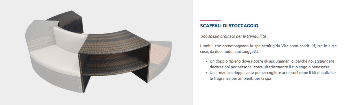 Mobili per Spa Vita Premium 160 Cod. SP-MOB160R