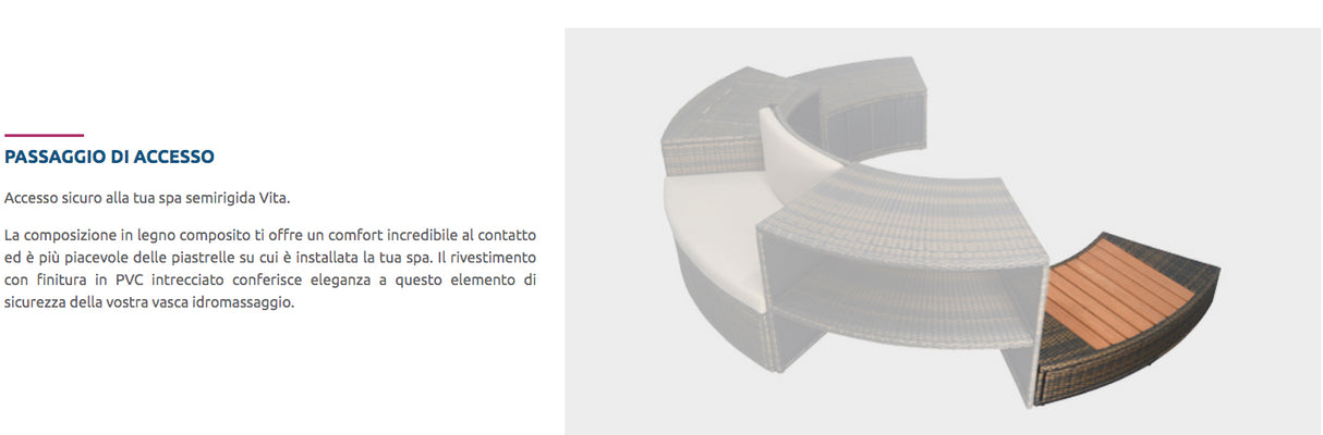 Mobili per Spa Vita 140 da 5 moduli Cod. SP-MOB140R
