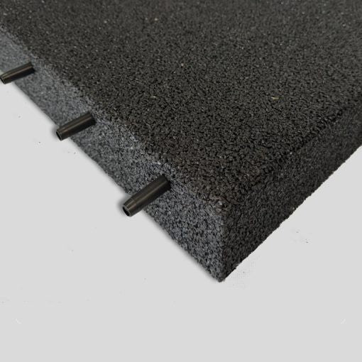 Pavimentazione antireauma Gommafit Square Park Nero da 30 mm a 100 mm