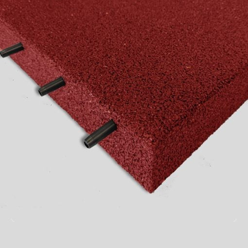 Pavimentazione antireauma Gommafit Square Park Rosso da 30 mm a 100 mm