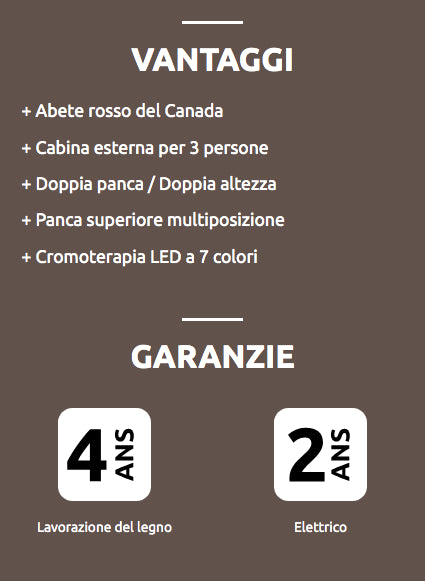 Sauna a Vapore Holl's Gaia Bella Cod. HL-T160E