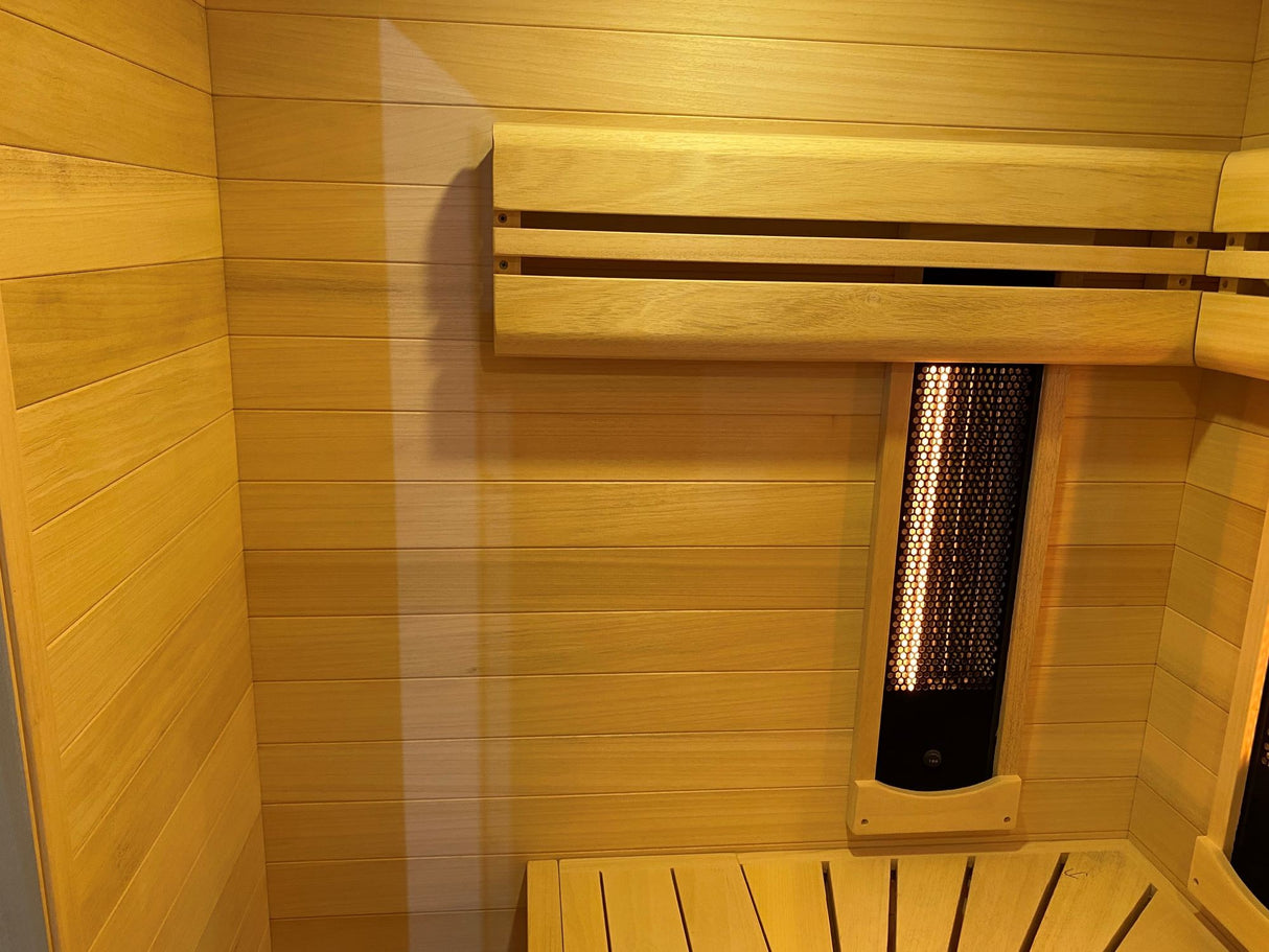 Sauna ibrida combinata da parete Nera da 4,5 kW e pietre incluse Cod. HL-HC04PKLX