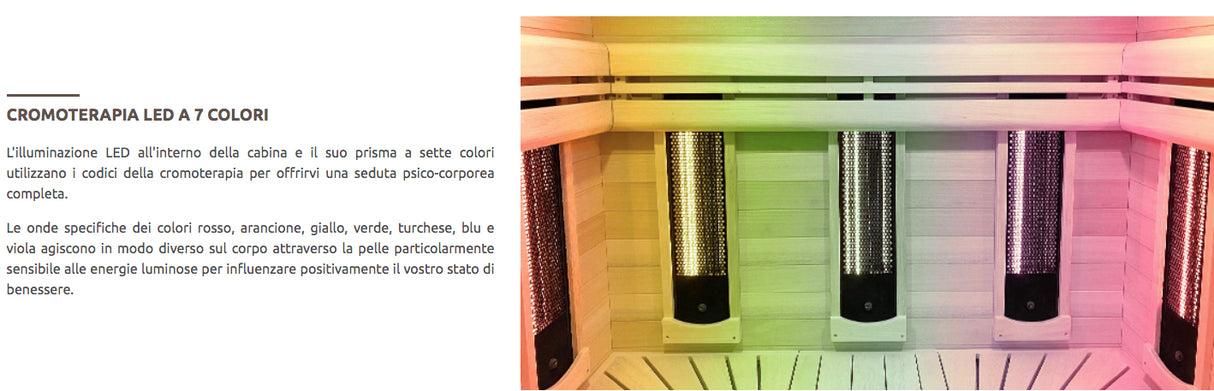 Sauna ibrida combinata da parete Nera da 4,5 kW e pietre incluse Cod. HL-HC04PKLX