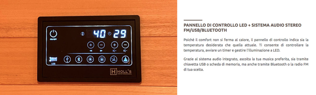 Sauna Ibrida Combinata da 4,5 kW Cod. HL-HC04PK con pietre incluse
