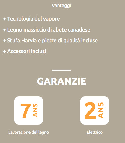 Sauna A Vapore Finlandese tradizionale Zen 4 Posti 6.0kW Parete Nera Cod. SN-ZEN4PKLX