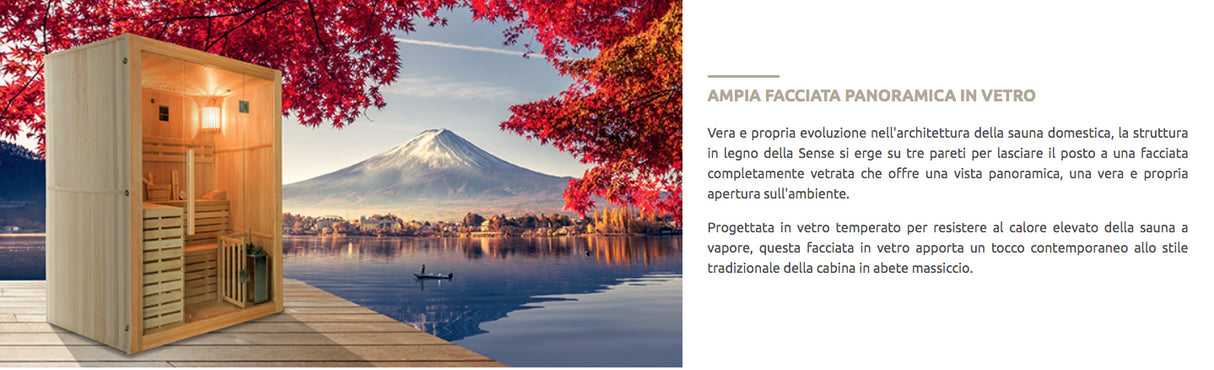 Sauna Tradizionale a 3 Posti Sense 4,5kW Cod. SN-SENSE-3PKUP