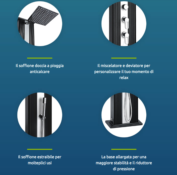 Doccia ibrida Dada Straight 40 Litri Antracite