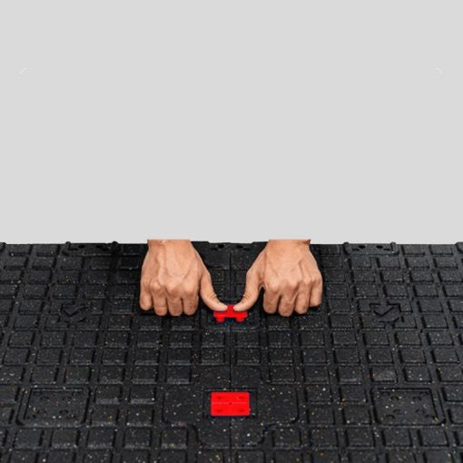 SQUARE PREMIUM CLIC, 20 mm, NERO, PUNTINATO BIANCO o GRIGIO, SABBIA