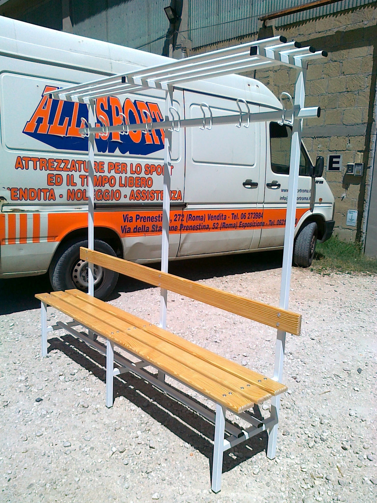 Panchina 1.50m Completa LUXURY Doghe Legno Trattato