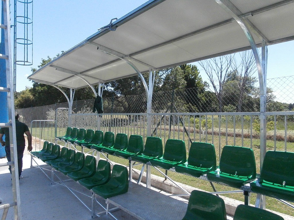 Tribuna Spettatori completa senza copertura in acciaio zincato a caldo si realizza su misura richiedere preventivo costo al mtl