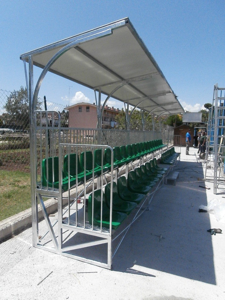 Tribuna Spettatori completa senza copertura in acciaio zincato a caldo si realizza su misura richiedere preventivo costo al mtl