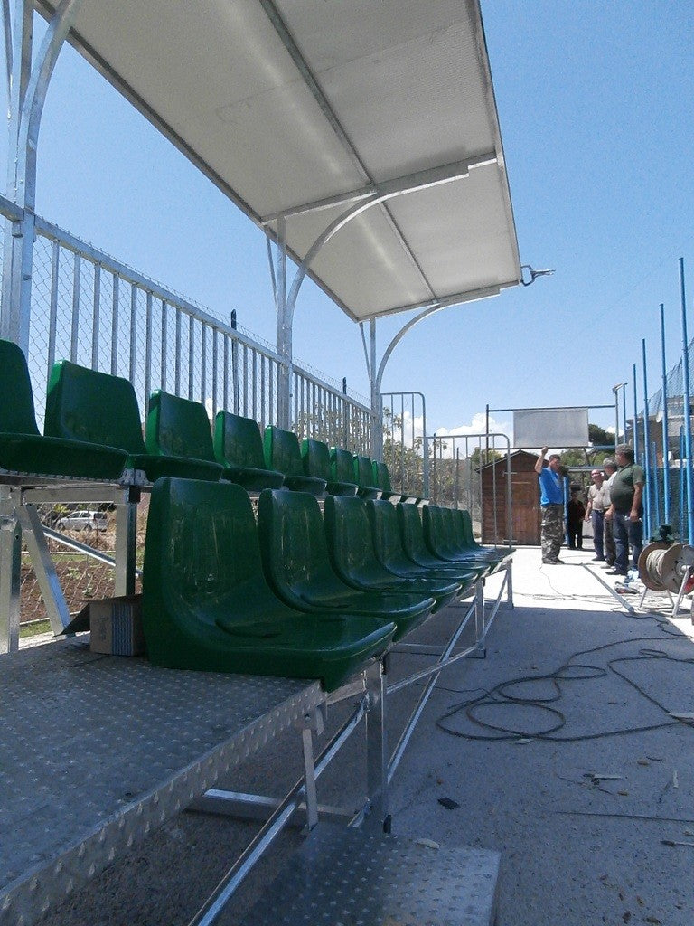 Tribuna spettatori coperta MTL10x120cm