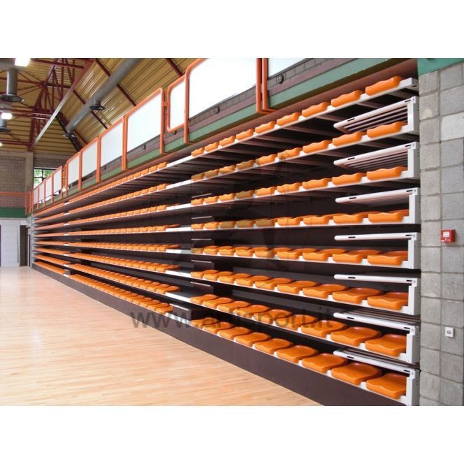 Tribuna telescopica per interni ART C8 estraibile modulare misure costo a richiesta