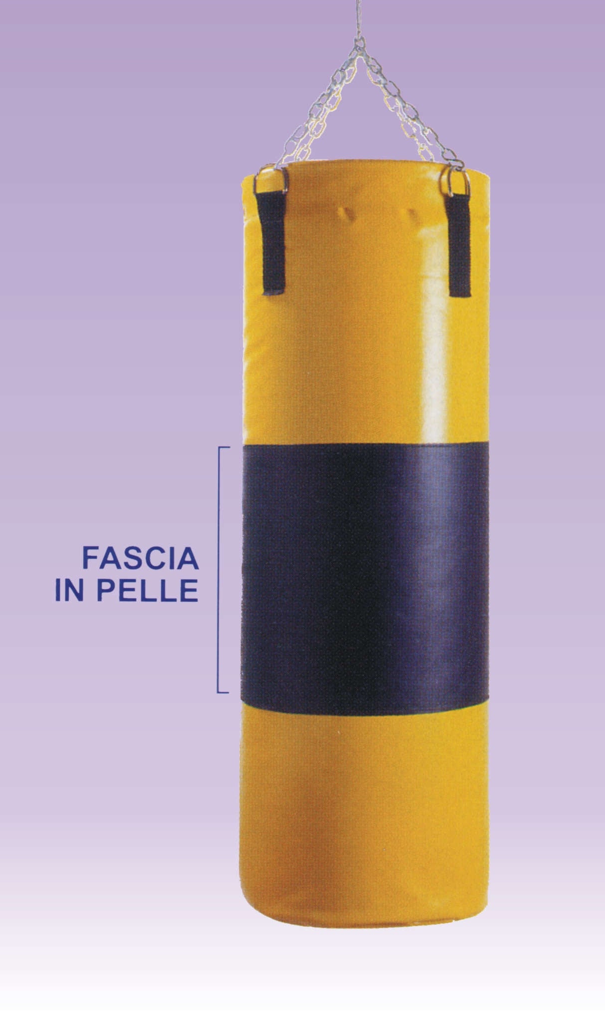 SACCO BOXE 30 o 50 KG Sacco fascia cuoio con catena e moschettone cod. 8114 e 8116