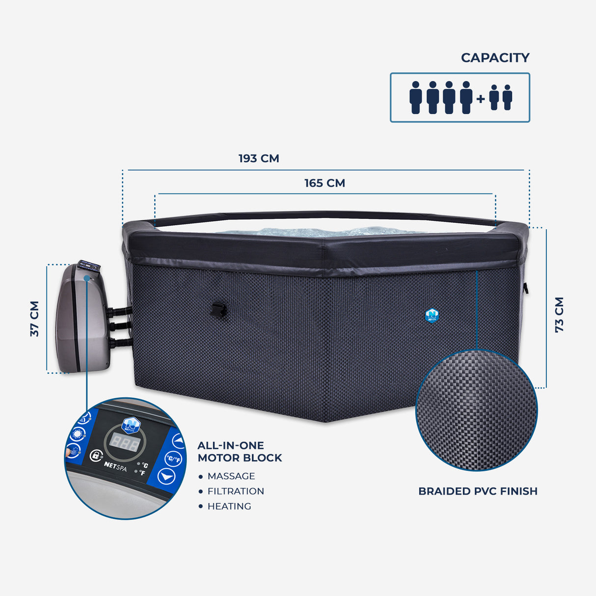 Net Spa Octopus 4-6 posti accessori (mobili non compresi)