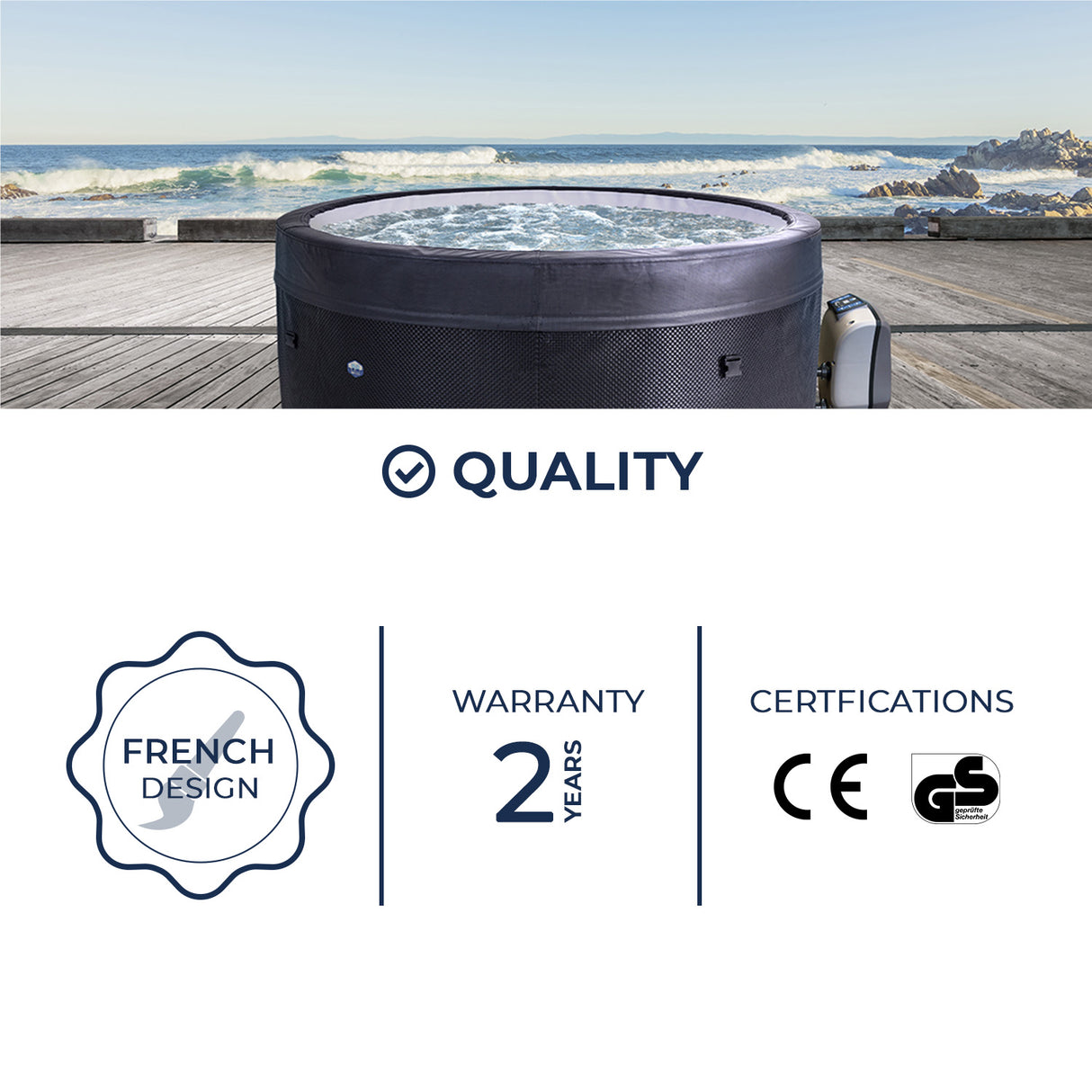 Net Spa Vita 4 Posti con mobili Pareti Isolanti In Schiuma Da 8cm Cod. SP-VIP140/MOB2