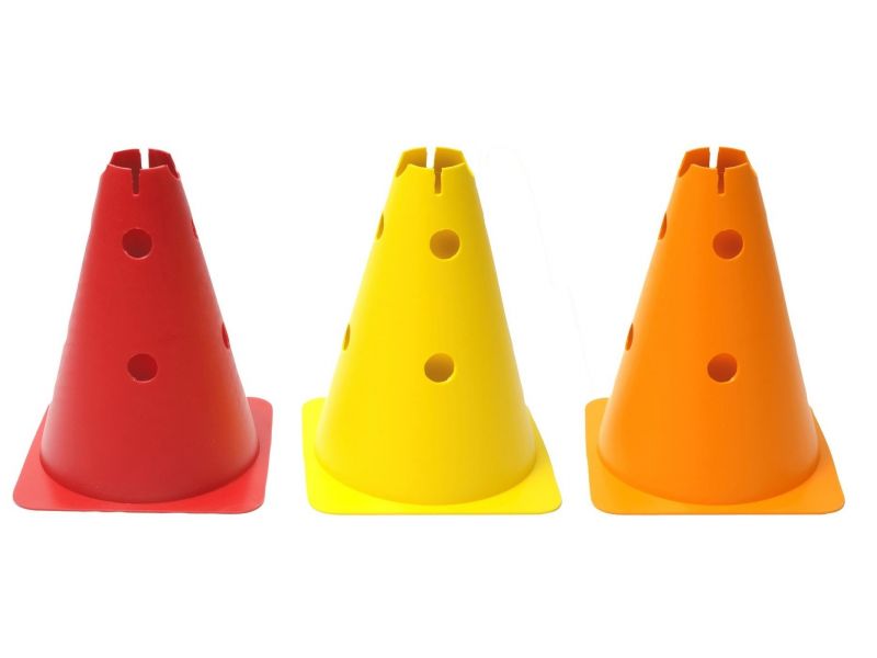 Cono altezza 30 cm. con 8 fori colore arancio Art 9424/A