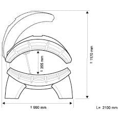 Lettino Solare ONYX 26/1 COMBI HAPRO