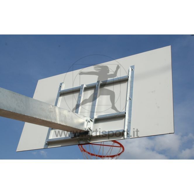 Impianto basket monotubolare zincato esterno sbalzo cm 165 Art B651standard