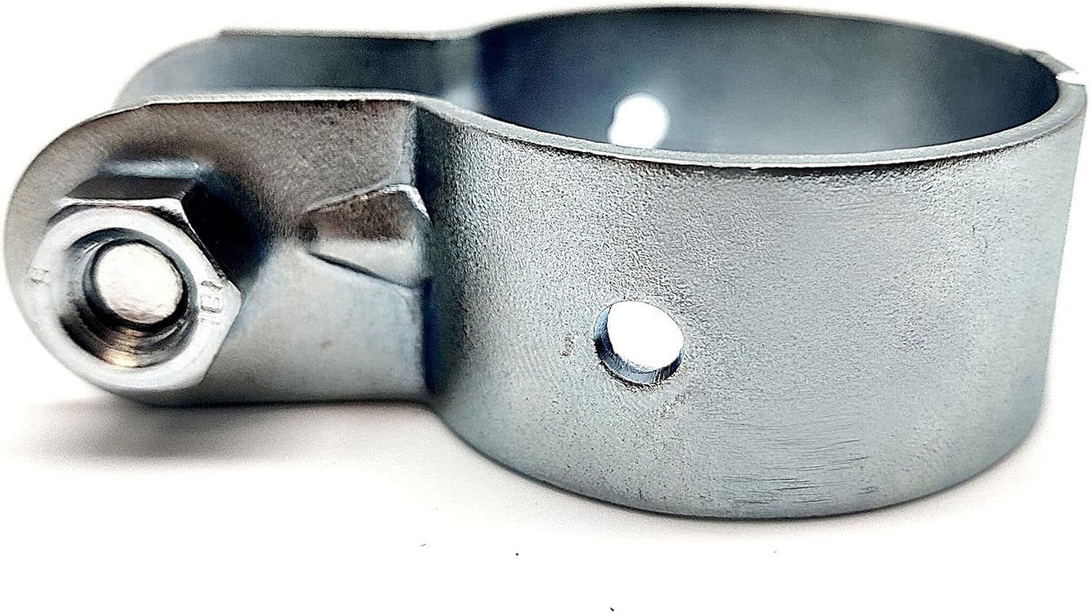 Collare saetta cravatta per fissaggio palo recinzione 48 mm zincato