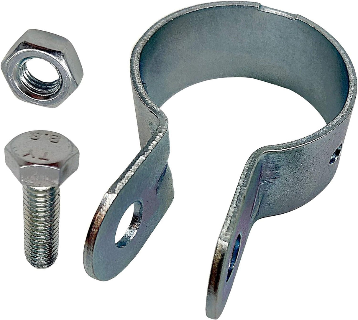 Collare saetta cravatta per fissaggio palo recinzione 48 mm zincato