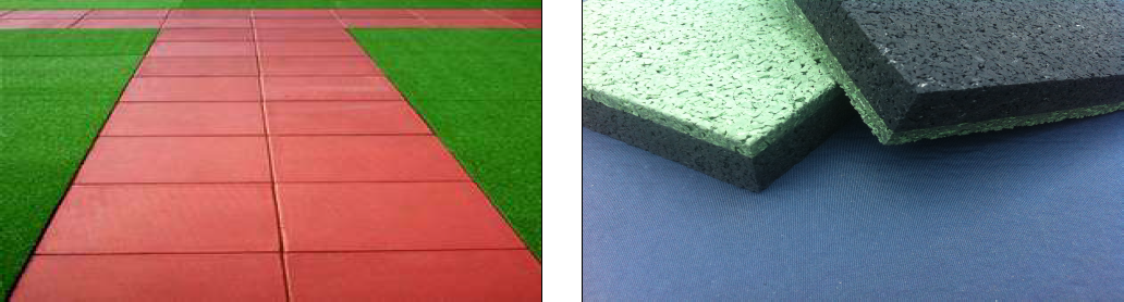 Eco-Floor Pavimentazione in gomma per terrazzi, palestre, aree ricreative, bordi piscina, camminamenti e vialetti antiscivolo