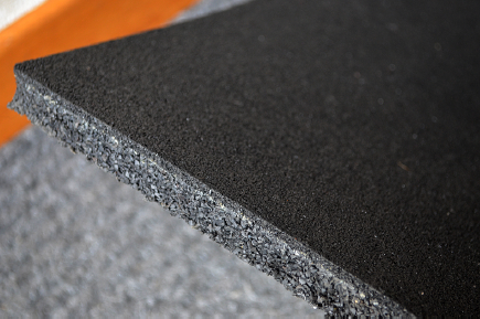 Eco-Floor Gym Pavimentazione in gomma per palestre, aree crossfit NERO granulometria media (1-3 mm.