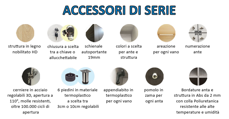 Armadietto 4 ante a L Vari colori e modelli disponibili MOD. IF1048/E e 2 Ante a L