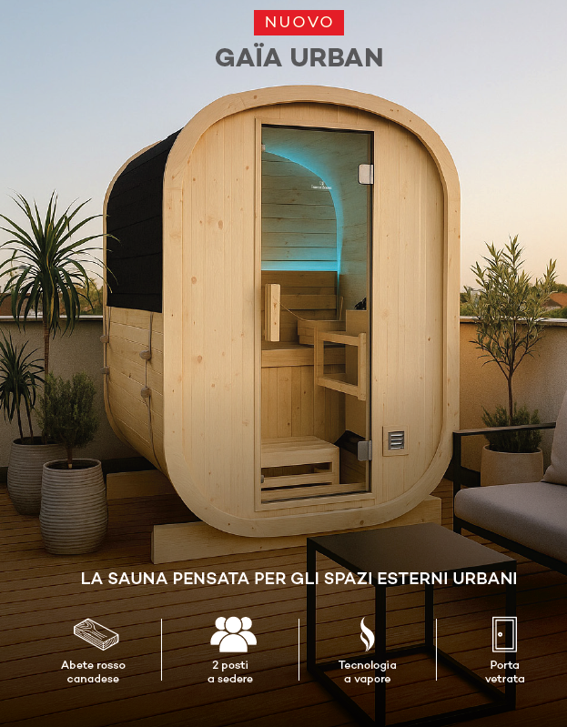 Sauna Gaïa/Gaia Urban - Spruce FS Cod. SN-B130E Solo sauna (kit accessori incluso)
