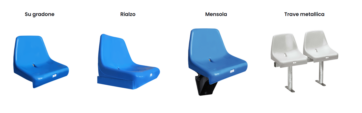 Seduta a scocca monoblocco M2010 versione anti-UV colori a scelta