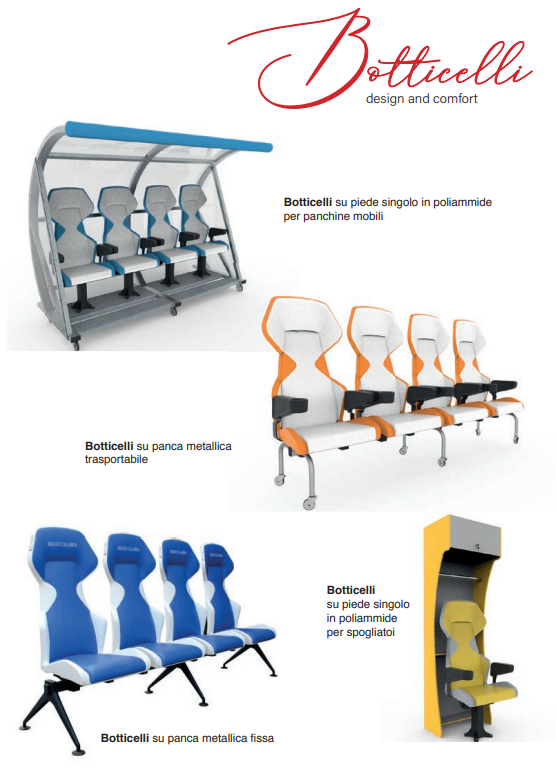 Poltrona per panchine calciatori e sale conferenza BOTTICELLI