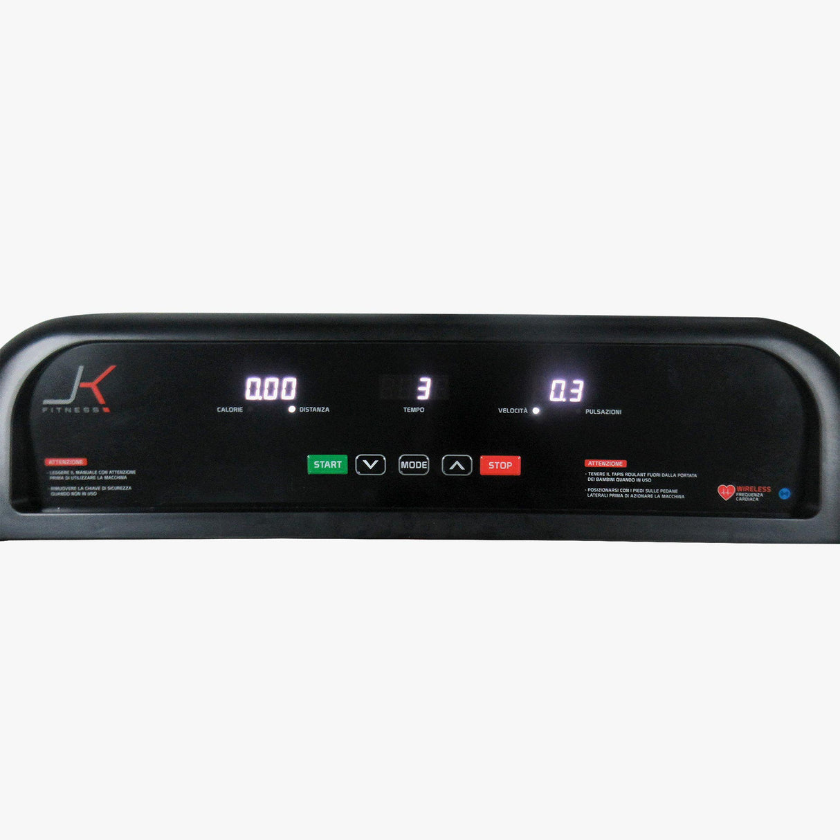 TAPIS ROULANT CON CORRIMANO JK FITNESS Linea Home - velocità 8 km/h - peso max utente 135 kg cod.JK-COMFORT