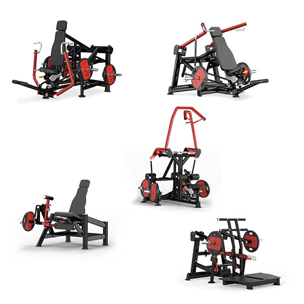 Set 5 macchine Chest Press / Shoulder Press / Lat Pulldown / Leg Extension / Belt Squat Cod. PL700-FANTASTIC5