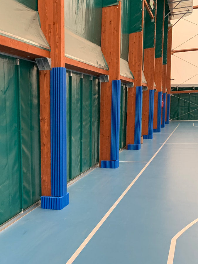 Protezioni antitrauma colonne impianti sportivi ONDA o MAXI ONDA