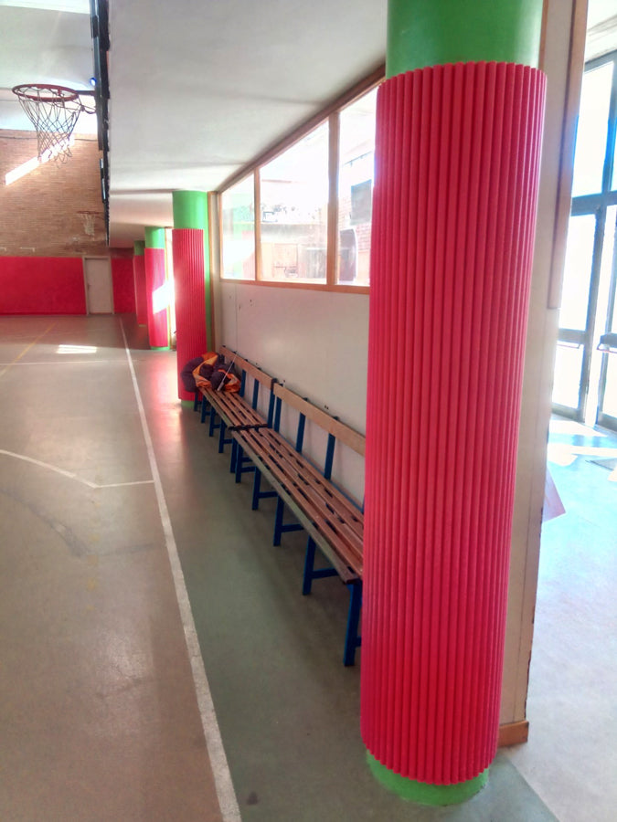 Protezioni antitrauma colonne impianti sportivi ONDA o MAXI ONDA