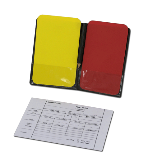 Taccuino da taschino per arbitro completo di cartellini S04452