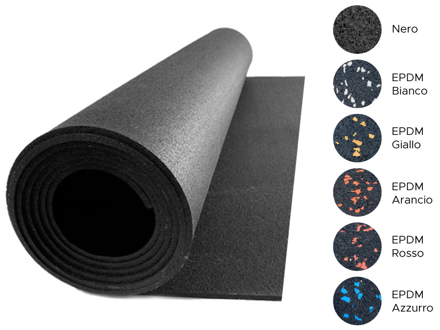 Pavimentazione sportiva in rotolo o tappeti SPORT ROLL 10 mm granuli di gomma SBR Qualità Standard