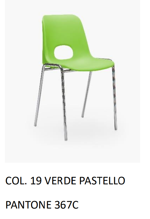 Sedia Completa Helene 1031 leggermente più piccola con foro BERICOP