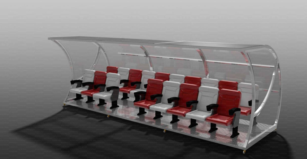 Panchina allenatori modello "World Cup" con sedili "VIP" ART. 6206