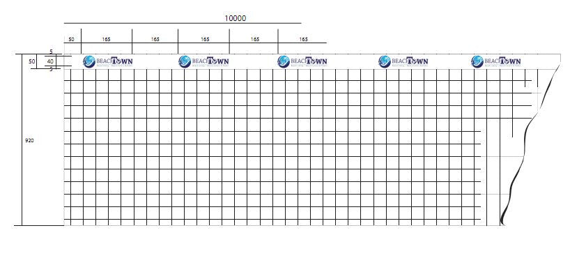 Coprinet Coprirete personalizzata con vs logo per rete Padel COSTO GRAFICA COMPRESO