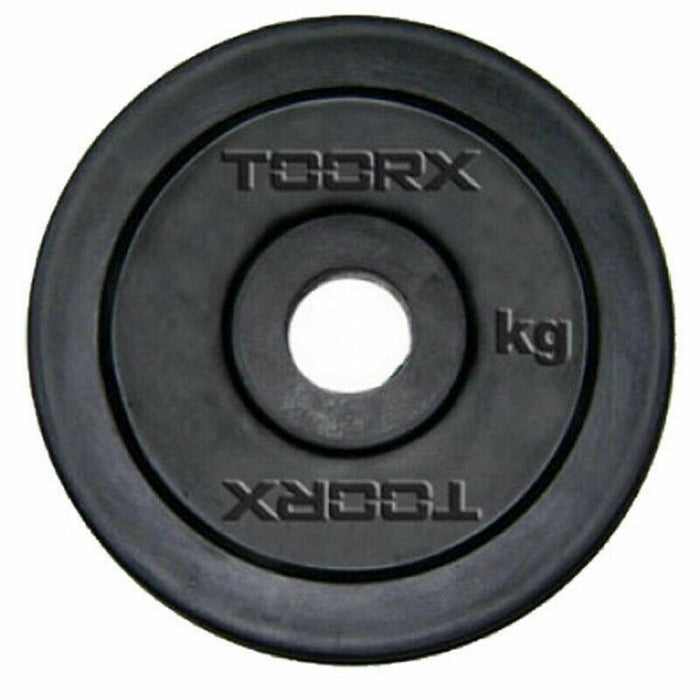 Disco In Ghisa Nero Gommato Toorx da 0,5 Kg a 20 Kg Foro 25 mm cod. DGG