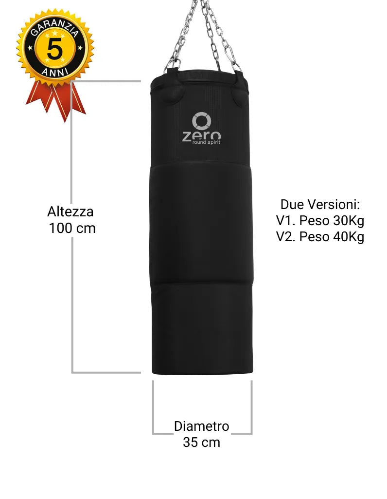 Sacco Boxe Band 30/40 Kg da soffitto Ignifugo e Atossico