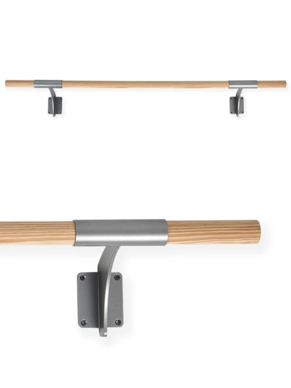 Sbarra da danza fissa a parete Arabesque mt 2 color argento Dinamica Ballet