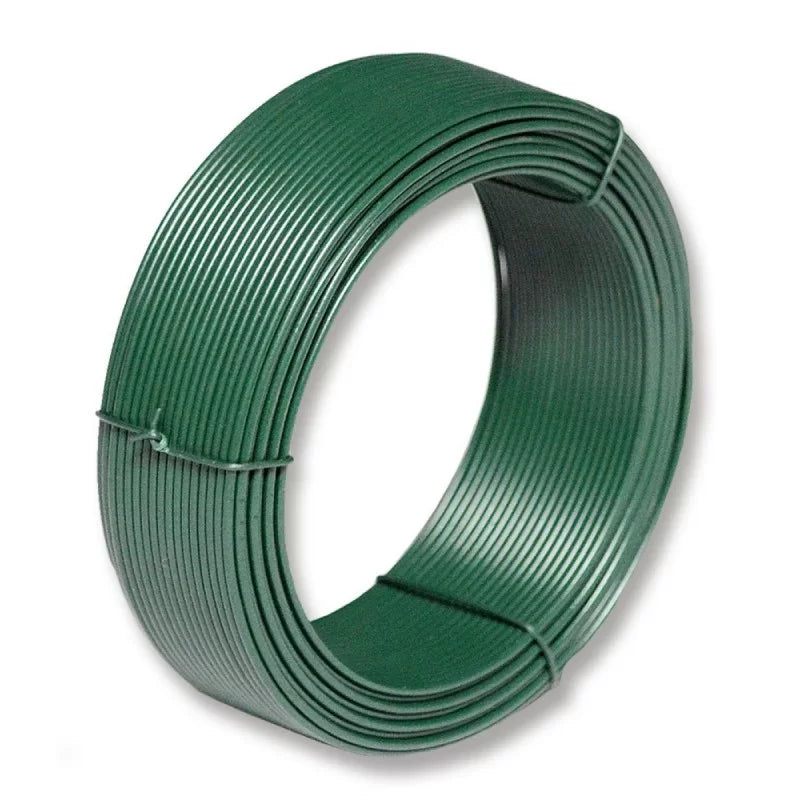 Filo zincato plastificato Italiano tensionamento reti art 04023 filo mm 3.10, kg 25 rotolo lunghezza 487 mtl