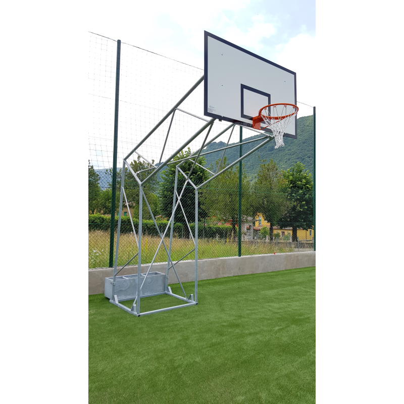 Impianto basket a traliccio trasportabile Art. B 650/1 corredato e completo di carrello x trasporto